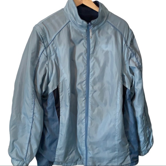 Alpine Tek Reversible Fleece & Waterproof Blue Outdoor Sport Hiking Jacket - Picture 5 of 7